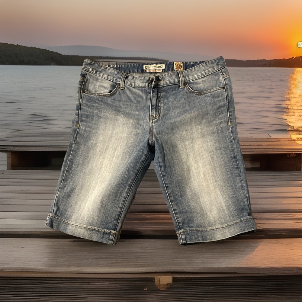 Chip and Pepper Production C7P‎ Glenbrook Bermuda  Faded Denim Shorts Sz 15 - Picture 6 of 7